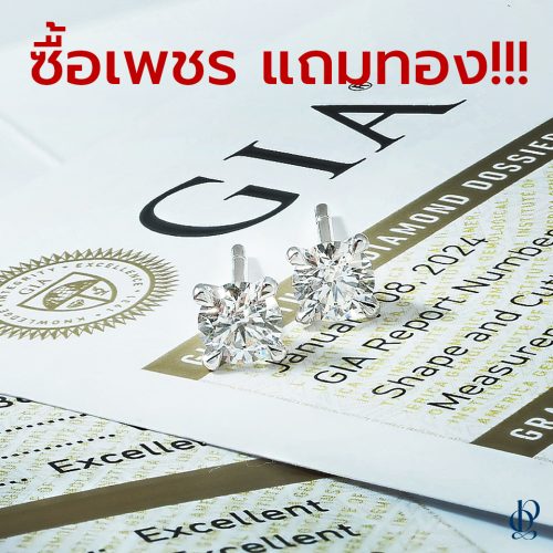 โปรโมชั่น 3 ขนาด แถมฟรี !!! ตัวเรือนทองคำขาว 18K