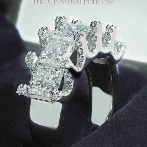 สถาปนาแหวนเพชร Princess Cut สถาปัตยกรรมชั้นสูง